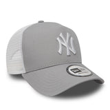 Gorra de los Yanquis de Nueva York, New Era, trucker, gris