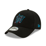 Gorra Miami Marlins, New Era, 9FORTY, del equipo, negra