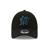 Gorra Miami Marlins, New Era, 9FORTY, del equipo, negra
