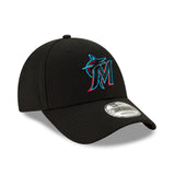 Gorra Miami Marlins, New Era, 9FORTY, del equipo, negra