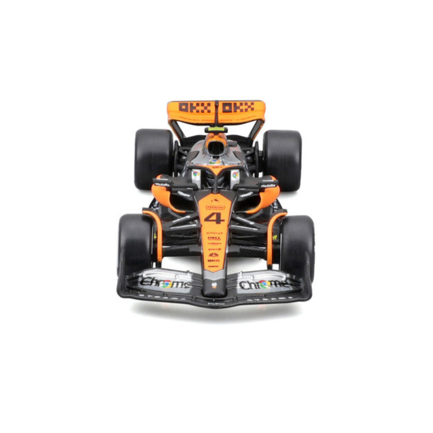 Modelo de coche McLaren F1, con casco, MCL60, bburago, 1:43, Lando Norris #4