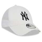 Gorra de los New York Yankees, New Era, estilo trucker, esencial, blanca