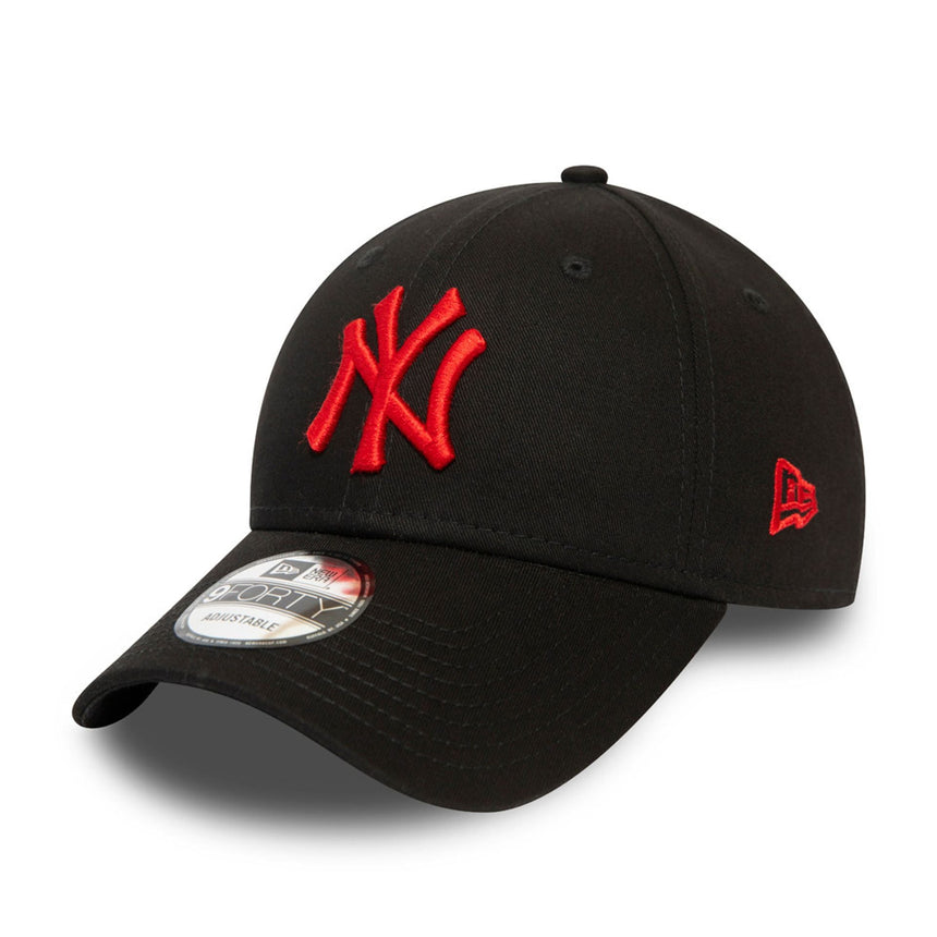 Gorra de los Yankees de Nueva York, logo rojo, New Era, 9FORTY, negro