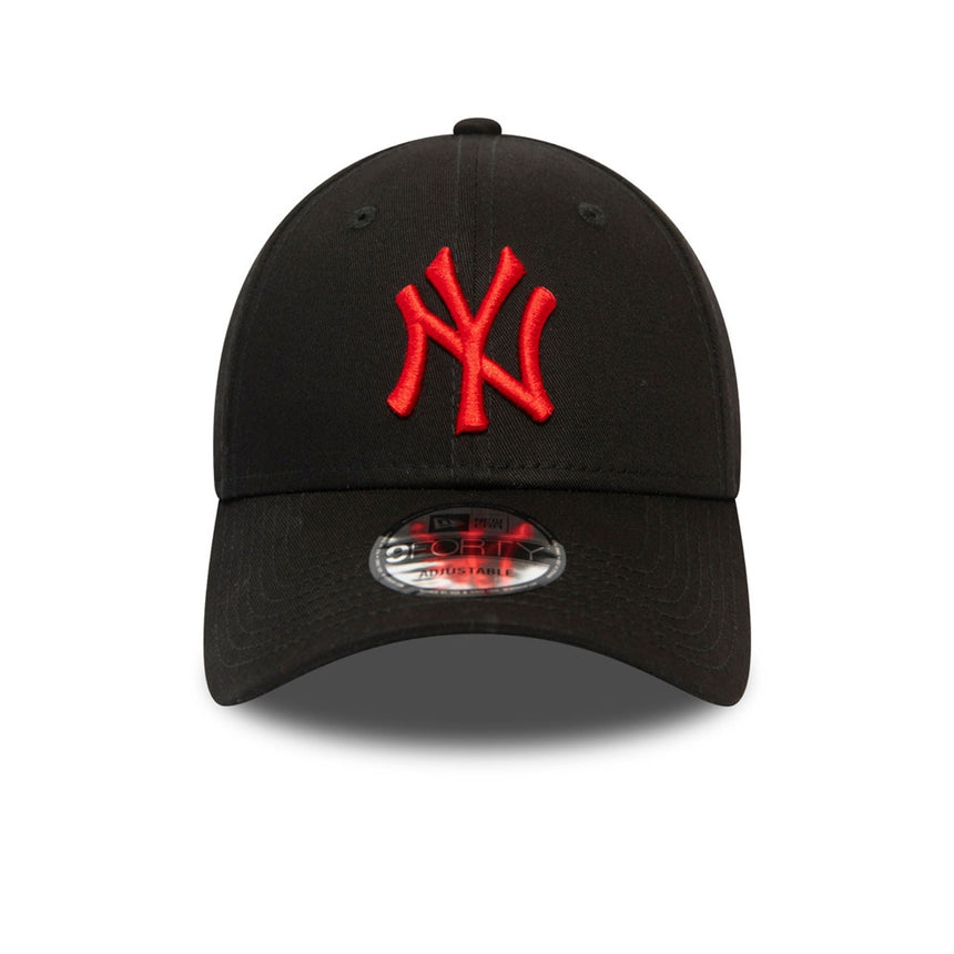 Gorra de los Yankees de Nueva York, logo rojo, New Era, 9FORTY, negro
