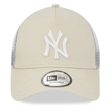 Gorra de los Yanquis de Nueva York, trucker, New Era, 9FORTY, esencial, beige