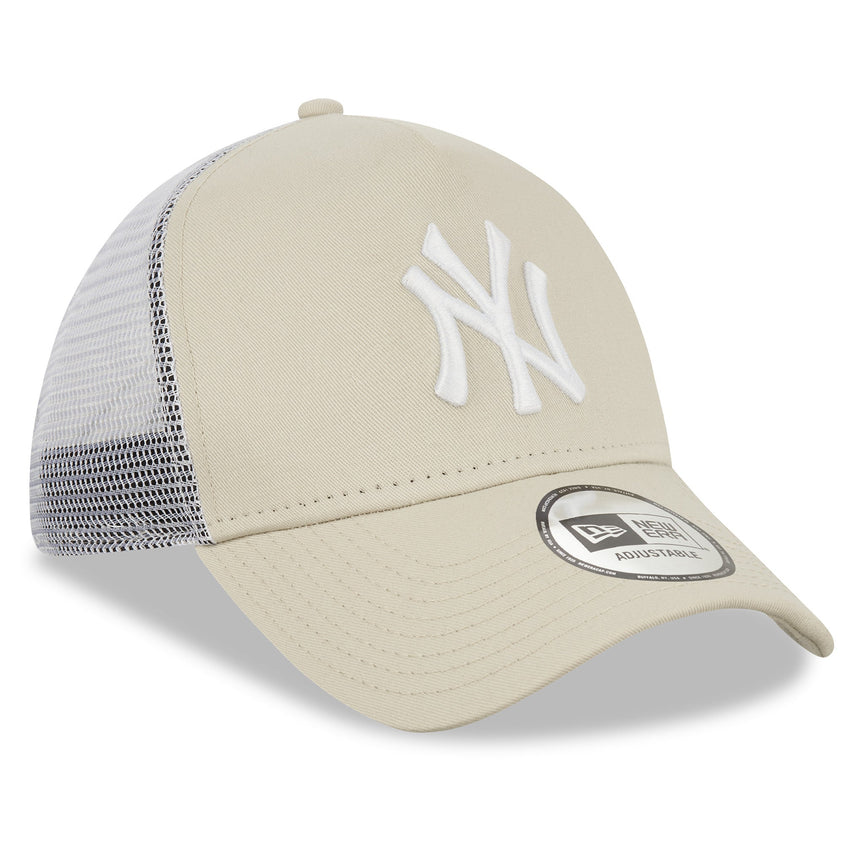 Gorra de los Yanquis de Nueva York, trucker, New Era, 9FORTY, esencial, beige