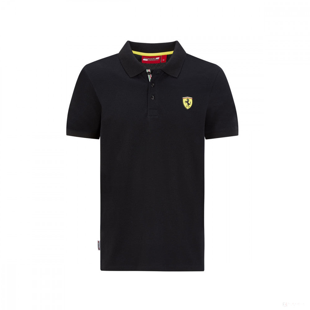 Camiseta de hombre con cuello, Ferrari Classic, Negro, 2020 - FansBRANDS®