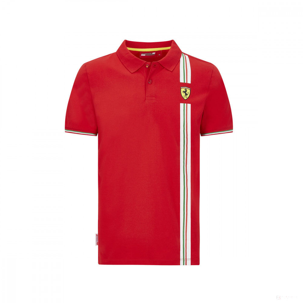 Camiseta de hombre con cuello, Ferrari Italian, Rojo, 2020