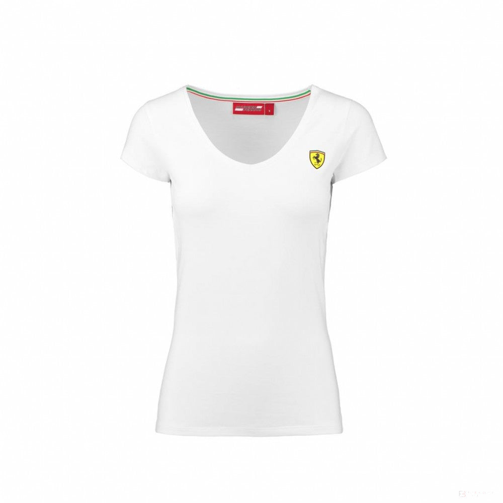 Camiseta de Mujer, Ferrari Classic, Blanco, 2018