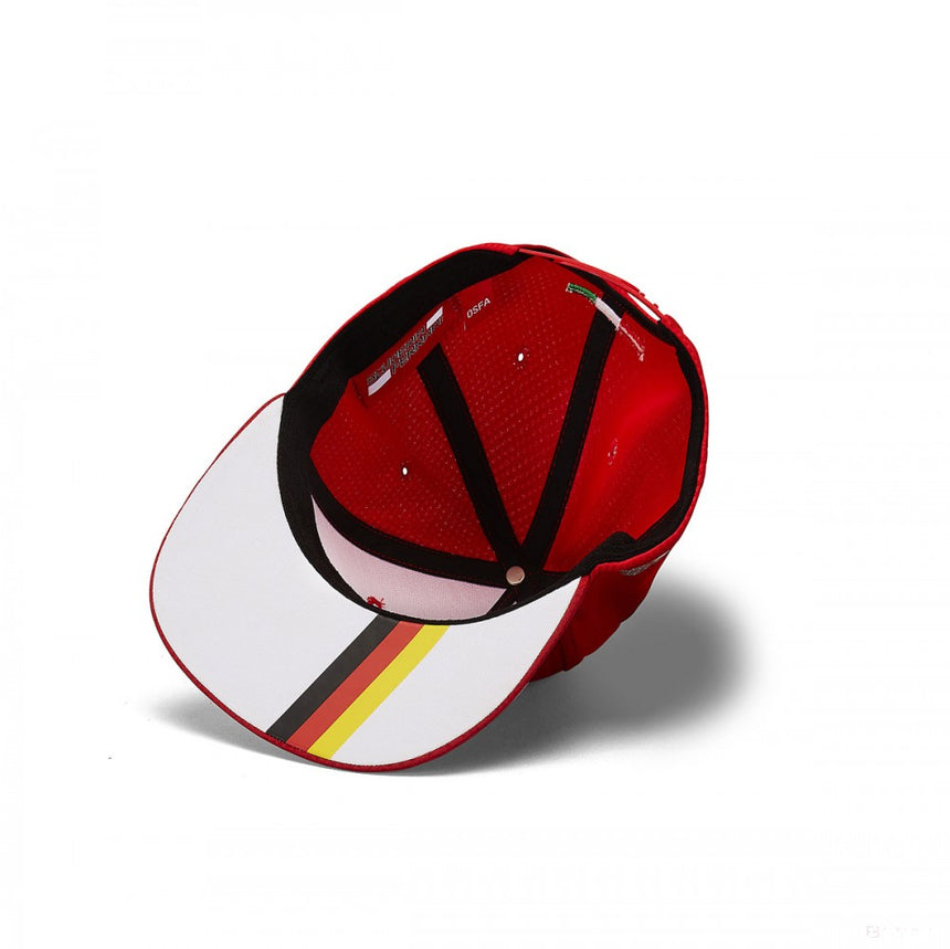 Gorra de ala plana, Ferrari Sebastian Vettel, SEB5, Unisex, Rojo, 2019 - FansBRANDS®