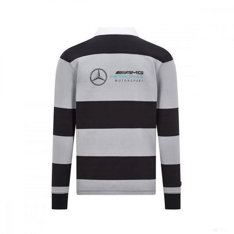 Camiseta de manga larga para hombre, Mercedes, Negro, 2020