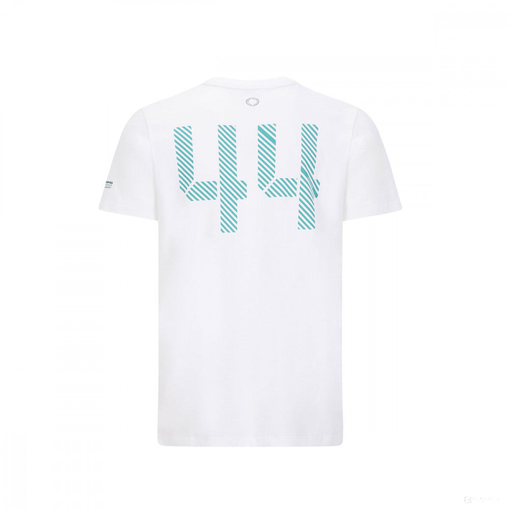 Camiseta para hombre, Mercedes Hamilton #44, Blanco, 2020
