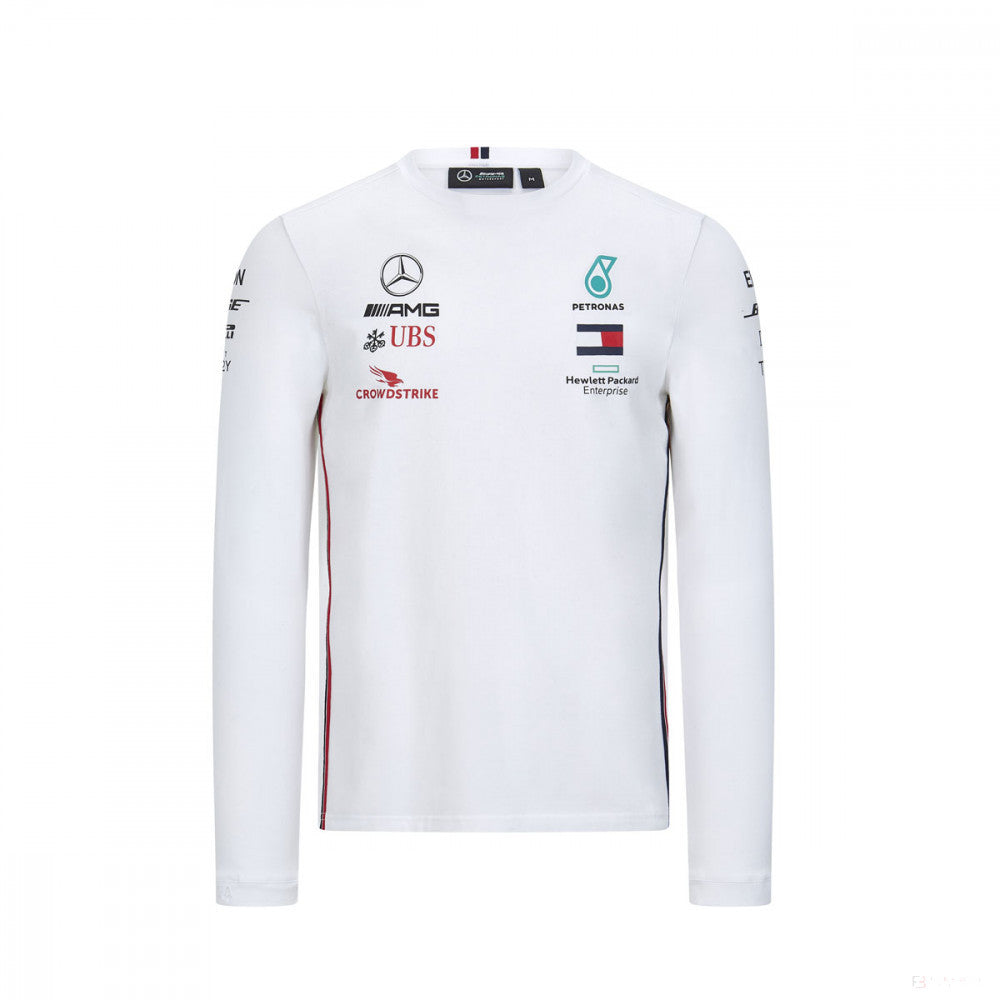 Camiseta de manga larga para hombre, Mercedes, Blanco, 2020
