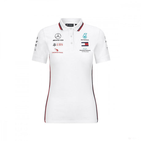 Camiseta de mujer con cuello, Mercedes, Negro, 2020 - FansBRANDS®