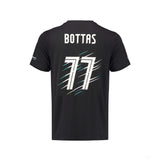 Camiseta para hombre Mercedes Valtteri Bottas, Valtteri 77, Negro, 2018