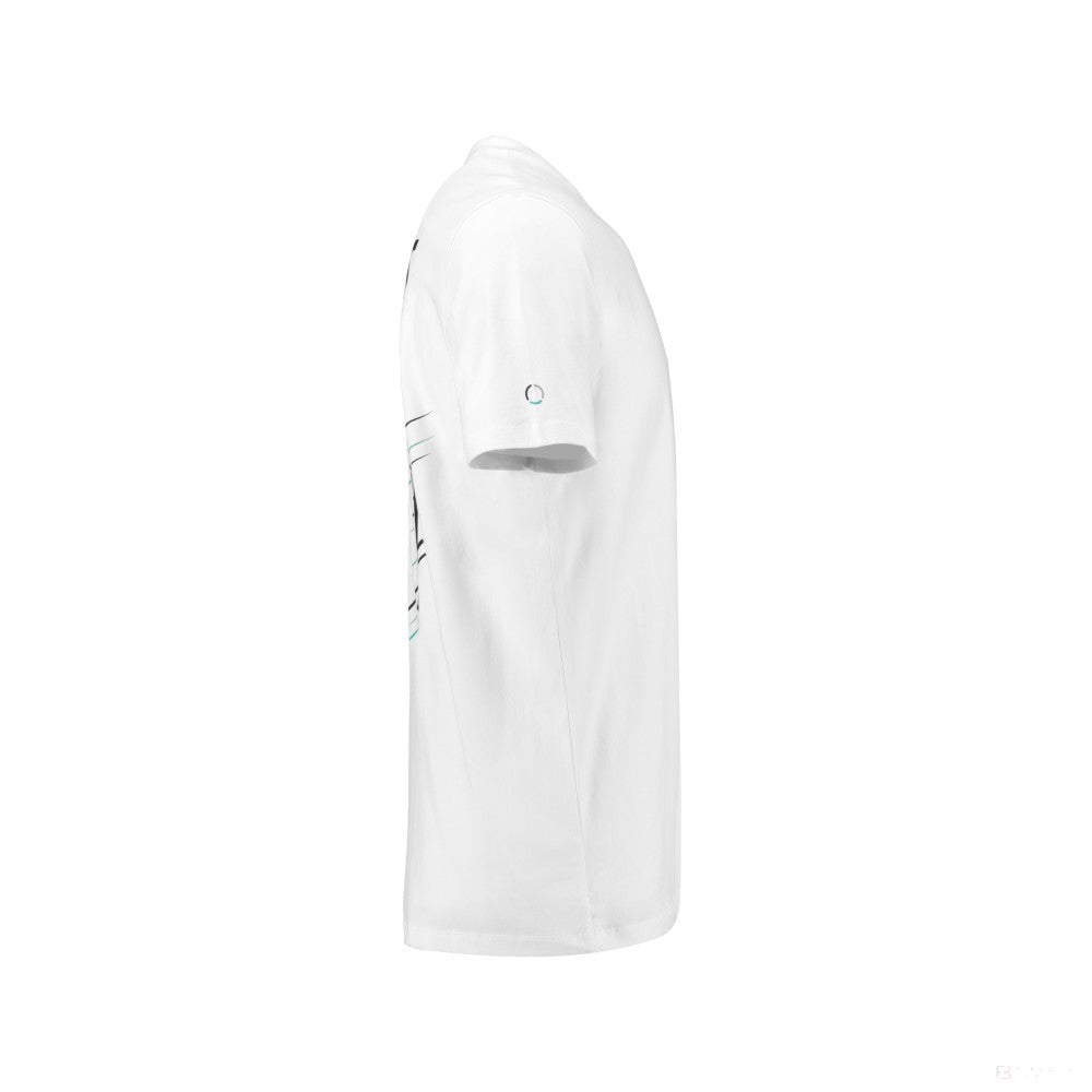 Camiseta para hombre Mercedes Valtteri Bottas, Valtteri 77, Blanco, 2018