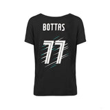 Camiseta de Mujer Mercedes Valtteri Bottas, Valtteri 77, Negro, 2018