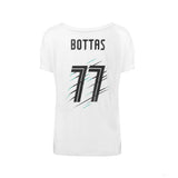 Camiseta de Mujer Mercedes Valtteri Bottas, Valtteri 77, Blanco, 2018 - FansBRANDS®