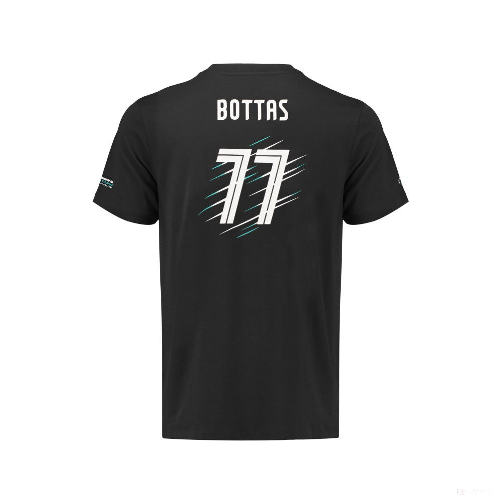 Camiseta infantil Mercedes Valtteri Bottas, Negro, 2018