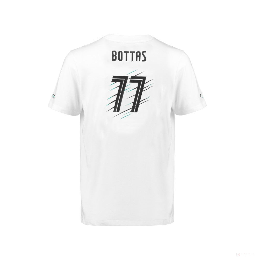 Camiseta infantil Mercedes Valtteri Bottas, Blanco, 2018