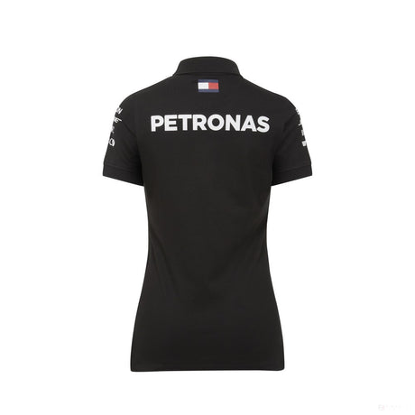 Camiseta de mujer con cuello, Mercedes Team, Negro, 2018 - FansBRANDS®