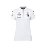 Camiseta de mujer con cuello, Mercedes Team, Blanco, 2018