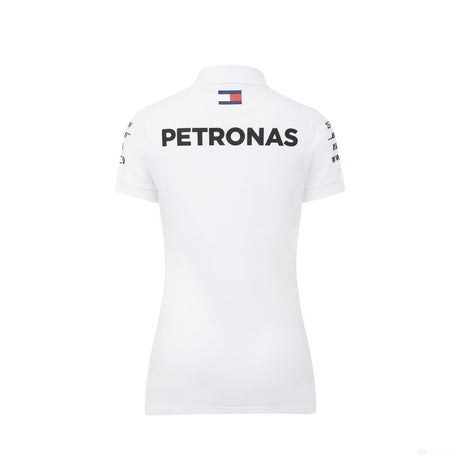 Camiseta de mujer con cuello, Mercedes Team, Blanco, 2018 - FansBRANDS®