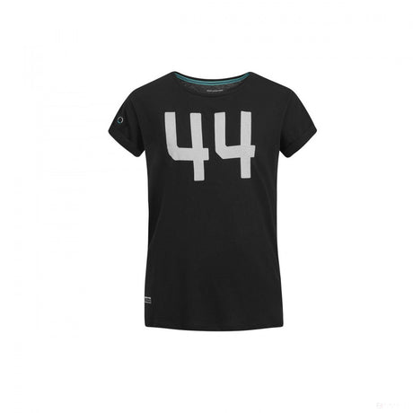 Camiseta de Mujer Mercedes Lewis Hamilton, #44, Negro, 2019 - FansBRANDS®