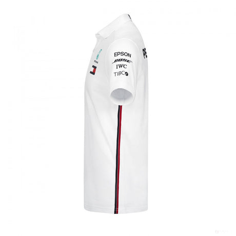 Camiseta de hombre con cuello, Mercedes, Blanco, 2019 - FansBRANDS®