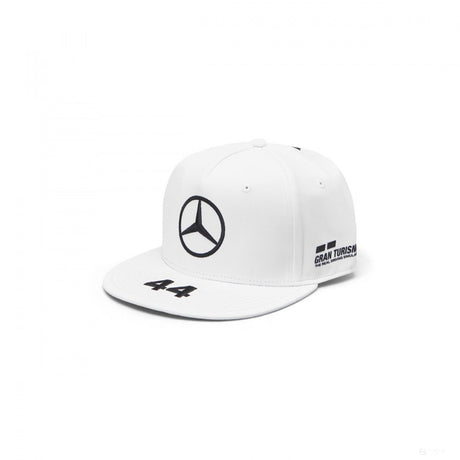 Gorra de ala plana Mercedes Lewis Hamilton, Unisex, Blanco, 2019 - FansBRANDS®