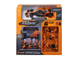 McLaren maqueta de coche, pase de pits, bburago, 1:43, Lando Norris, #4, MCL38