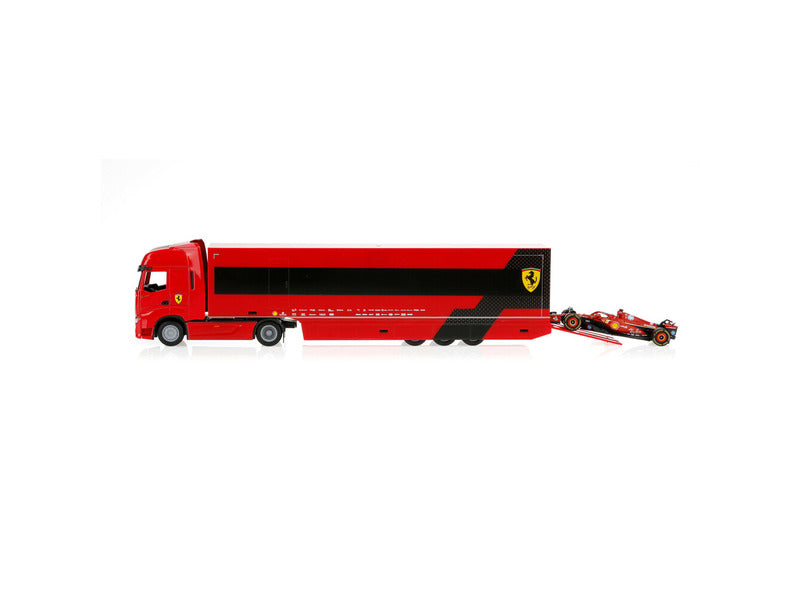 Ferrari kit de modelismo, camión de transporte de carreras, bburago, 1:43, Charles Leclerc, #16, SF-24
