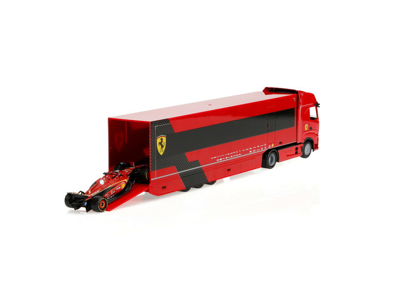 Ferrari kit de modelismo, camión de transporte de carreras, bburago, 1:43, Charles Leclerc, #16, SF-24