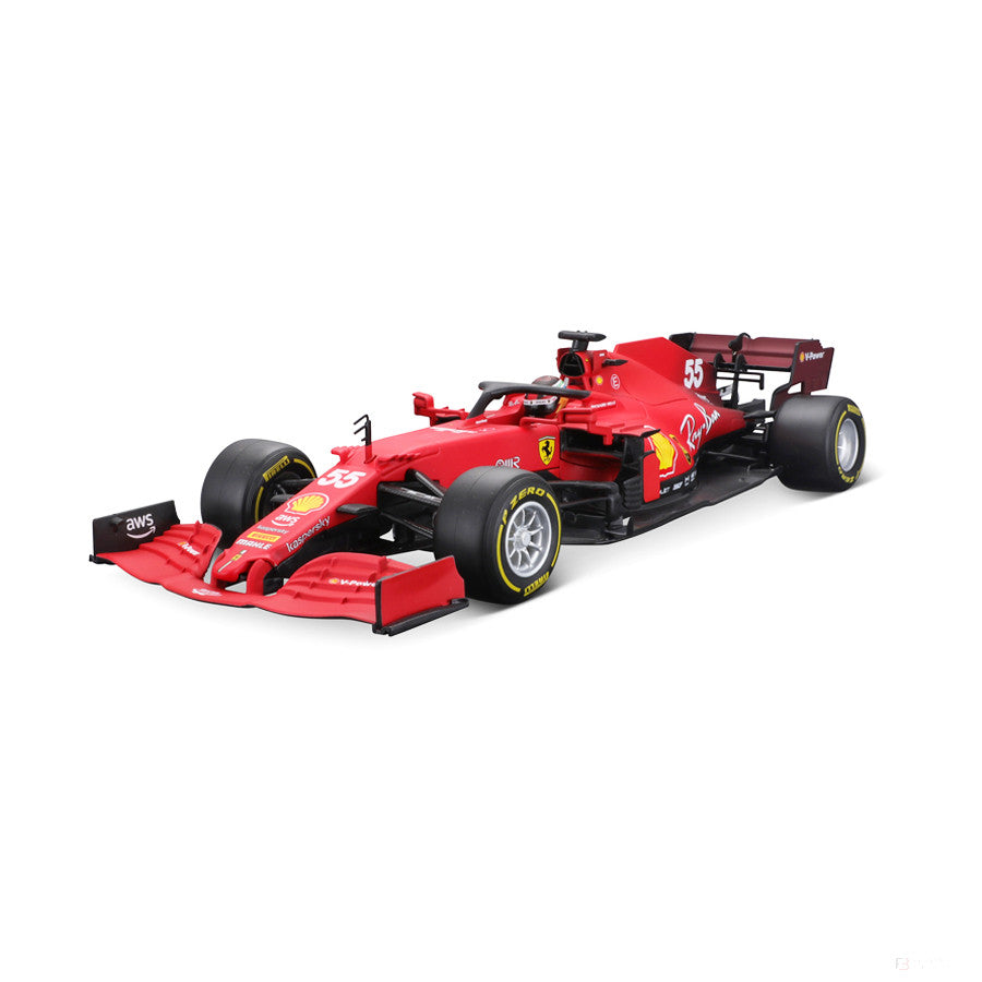Ferrari Carlos Sainz SF21 Auto Modelo, 1:18, Rojo, 2021