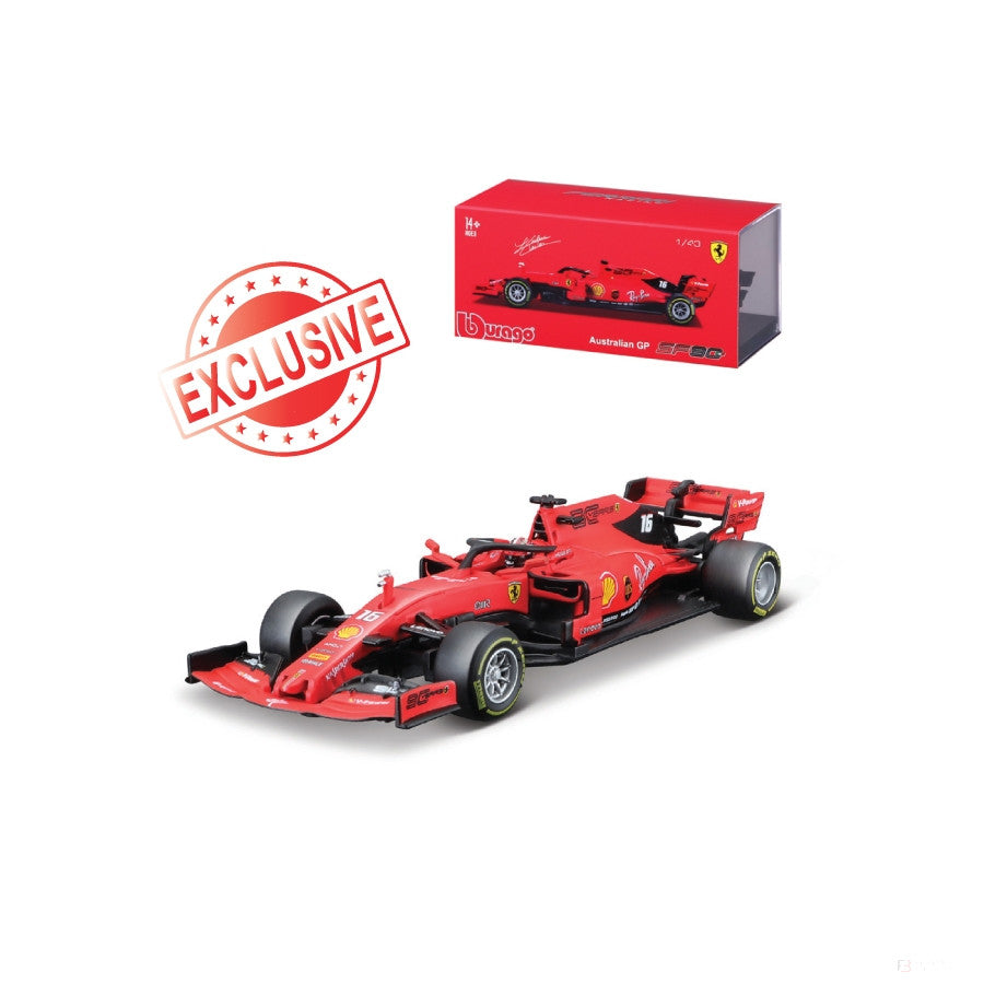 Auto modelo, Ferrari SF90 Charles Leclerc, 2020, Rojo, 1:43