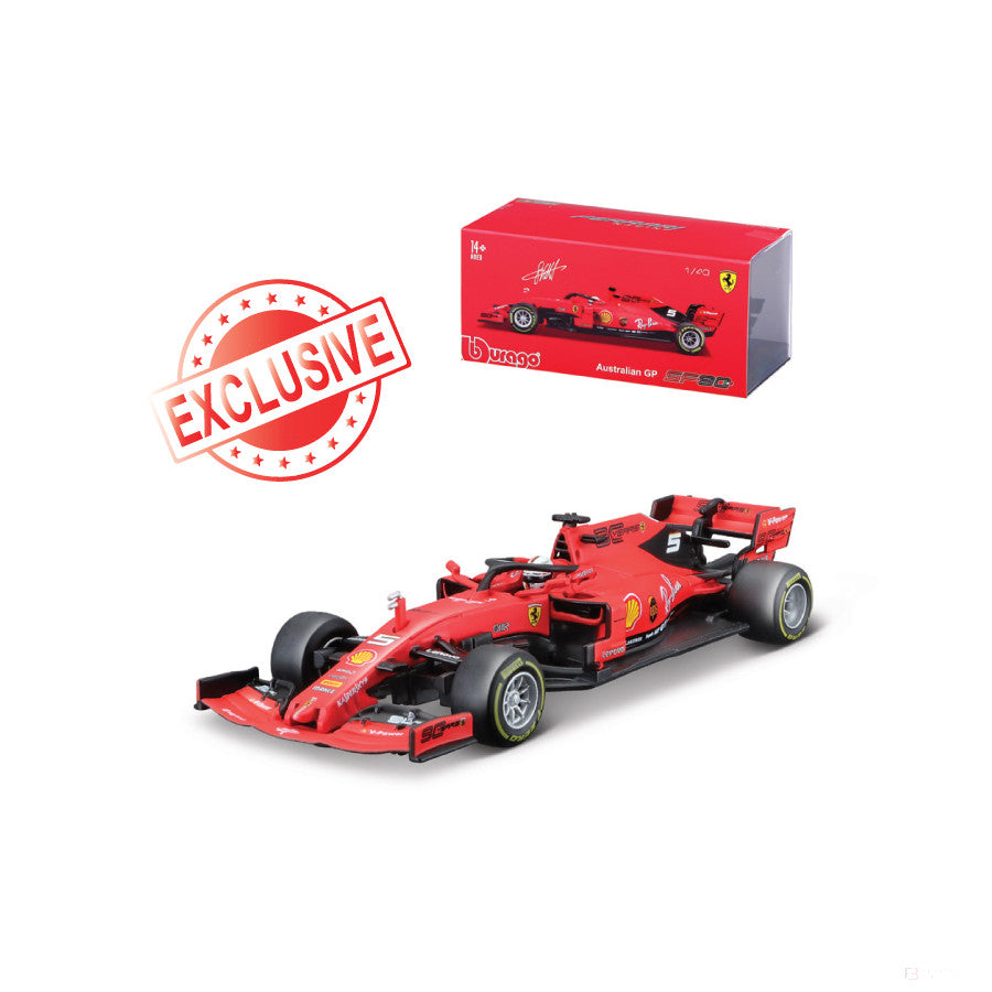 Auto modelo, Ferrari Sebastian Vettel SF90 SIGNATURE #5, 1:43, Rojo, 2021 - FansBRANDS®