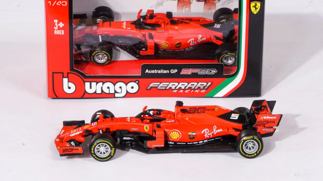 Auto modelo, Ferrari SF90, Vettel 2020, Rojo, 1:43 - FansBRANDS®