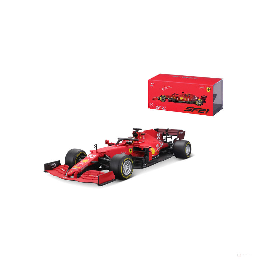 Auto modelo, Ferrari SF21 Carlos Sainz , 2021, Rojo, 1:43