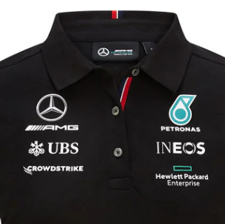 2021, Negro, Mercedes Mujeres Equipo Camiseta