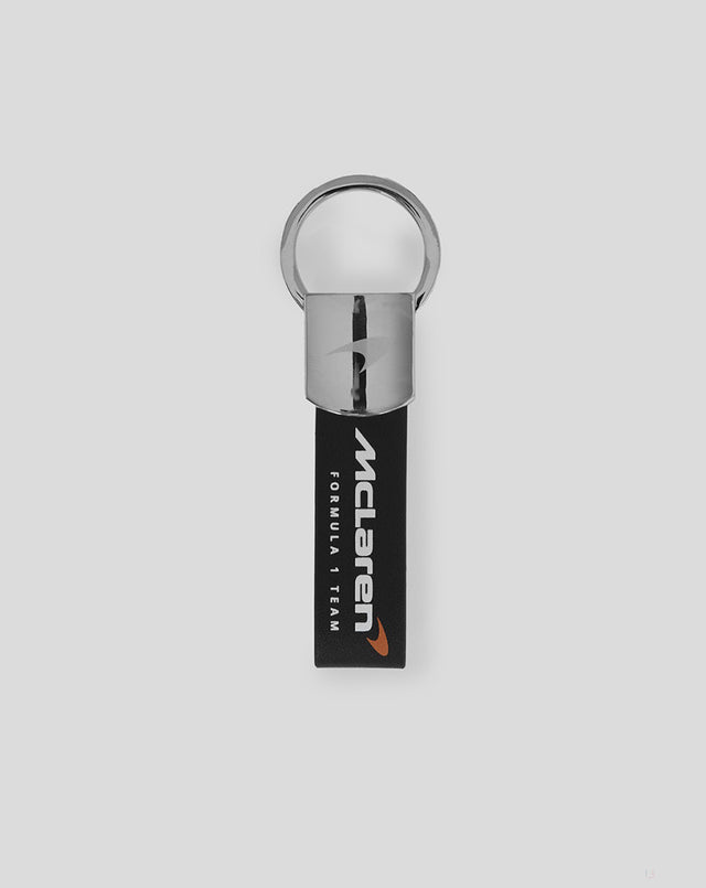 McLaren keyring, Castore, leather strap, black - FansBRANDS®