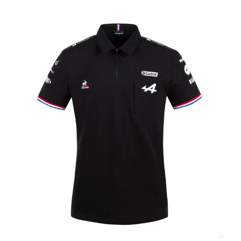 Camiseta para Hombre con Guello, Alpine, Negro, 2021 - Team