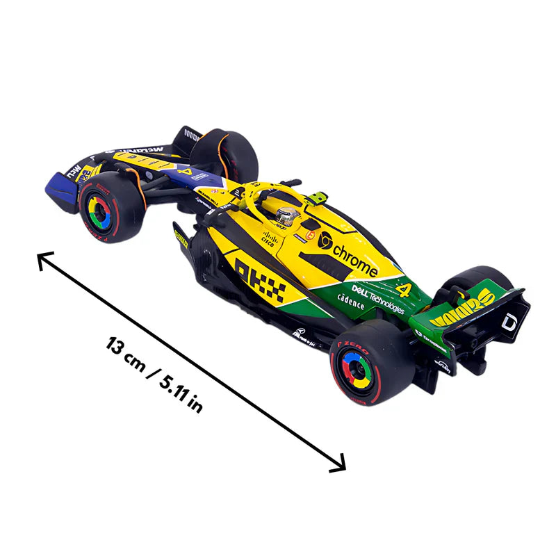 Coche modelo McLaren, Bburago, Lando Norris, decoración de Mónaco de Senna, MCL38 🔥