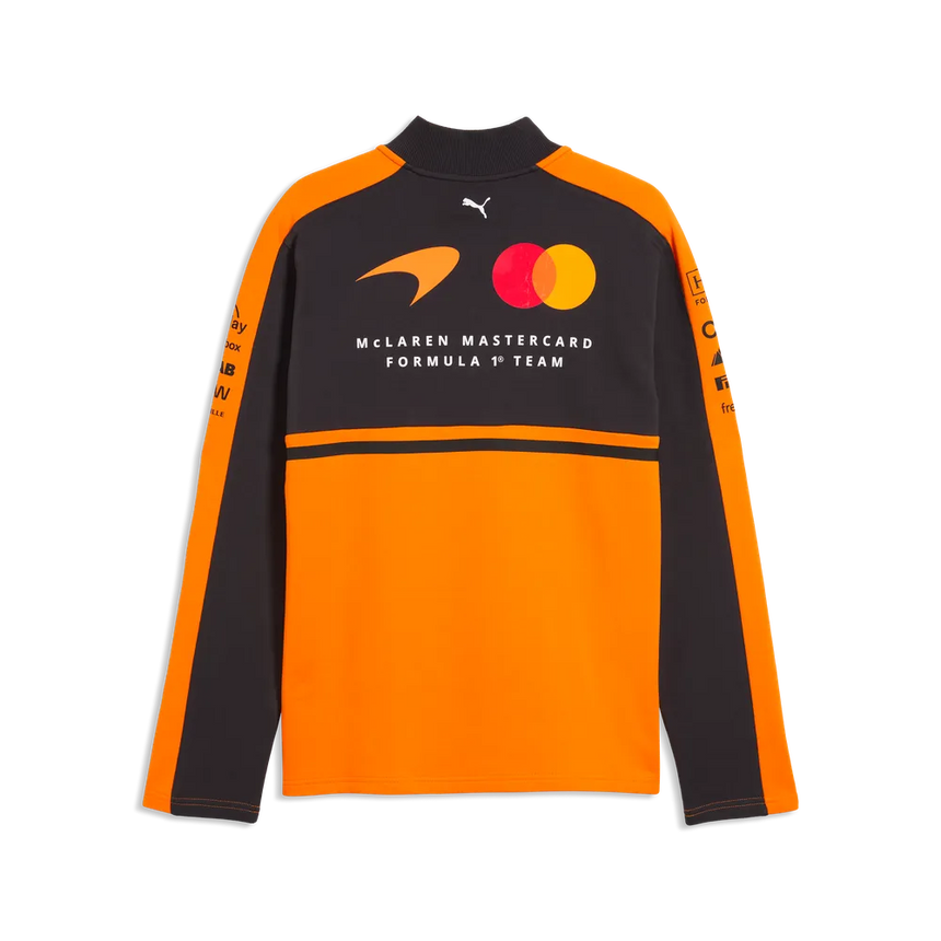 Pulóver McLaren, equipo, medio zip, papaya
