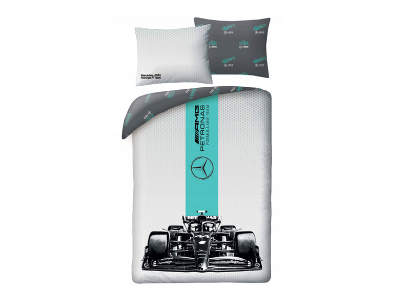 Mercedes, juego de funda nórdica, coche de F1, 140x200 cm