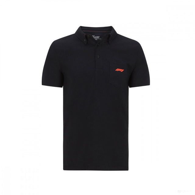 Camiseta de hombre con cuello, Formula 1 Logo, Negro, 2020 - FansBRANDS®