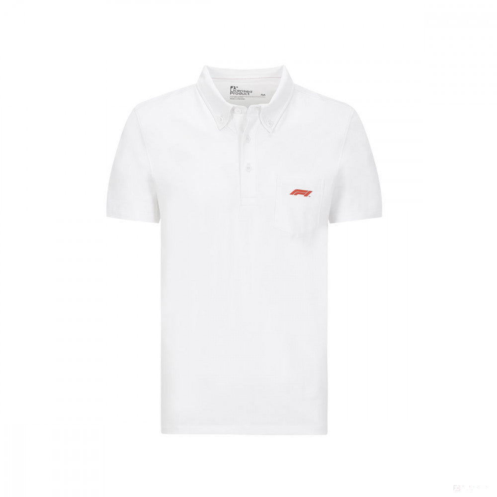 Camiseta de hombre con cuello, Formula 1 Logo, Blanco, 2020
