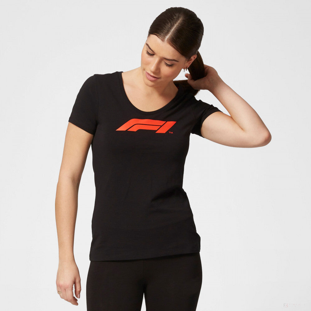 Formula 1 Womens Camiseta, Formula 1 Logo, Negro, 2020 - FansBRANDS®