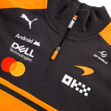 Pulóver McLaren, equipo, medio zip, papaya