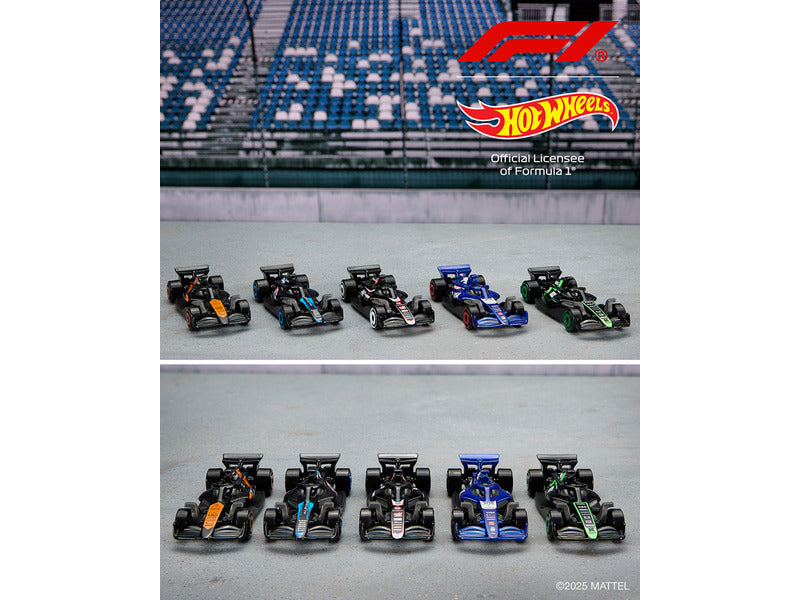 Hot Wheels F1 Set, 5 piezas de coches F1 en la caja