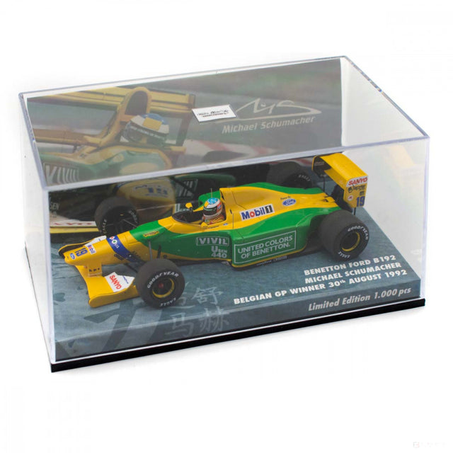 Auto modelo, Michael Schumacher Benetton Ford B192 Belgium GP, 1:43, Amarillo, 2020 - FansBRANDS®